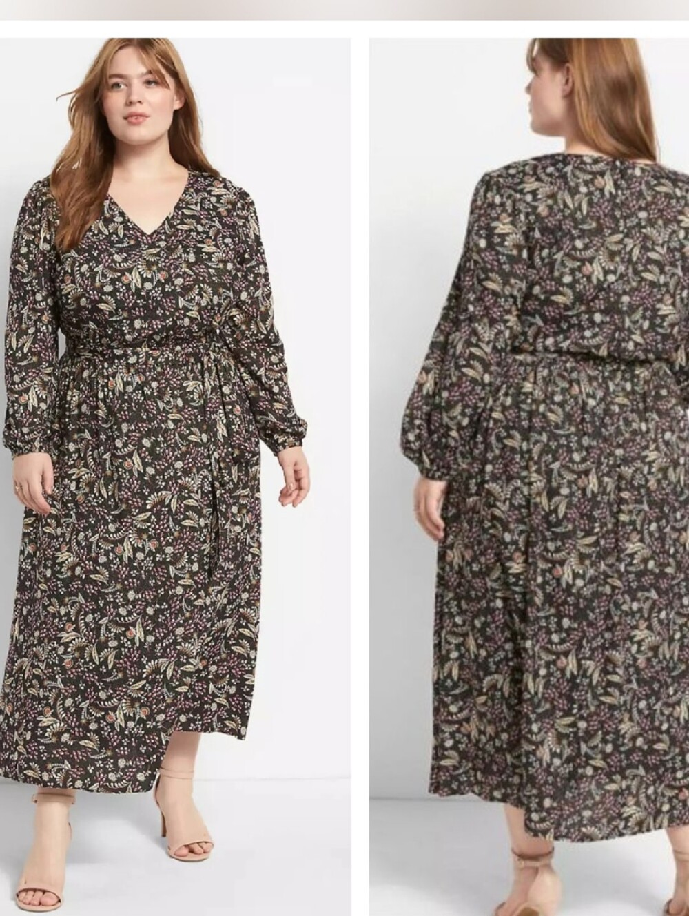 Lane Bryant | Faux-Surplice Midi Dress